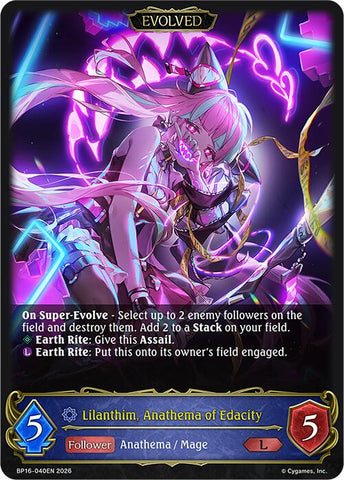 Lilanthim, Anathema of Edacity (Evolved) (BP16-040EN) [Advent of Genesis]