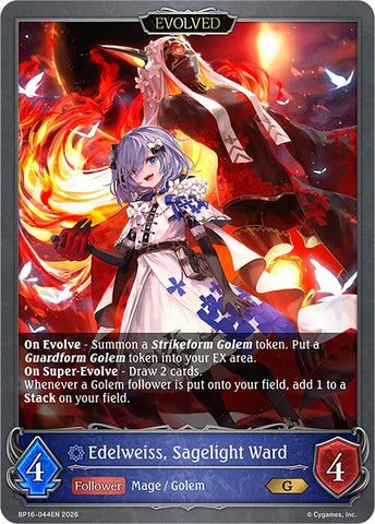 Edelweiss, Sagelight Ward (Evolved) (BP16-044EN) [Advent of Genesis]