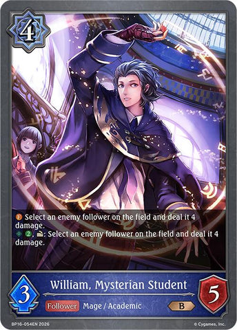 William, Mysterian Student (BP16-054EN) [Advent of Genesis]