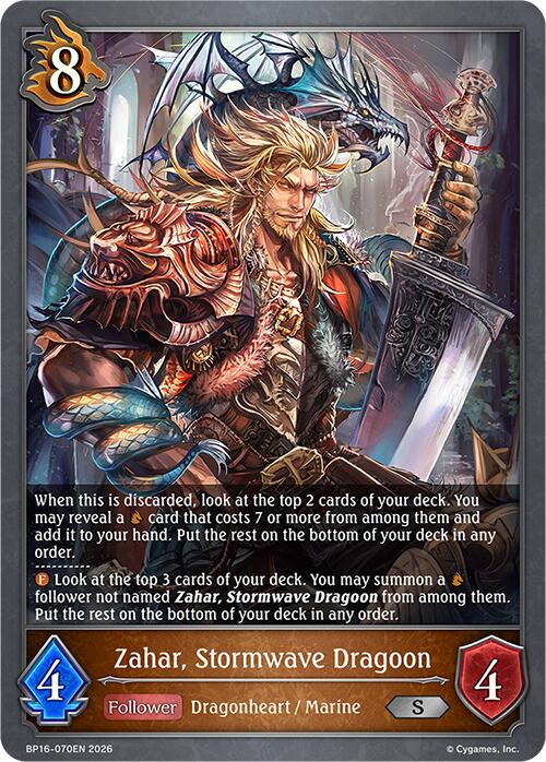 Zahar, Stormwave Dragoon (BP16-070EN) [Advent of Genesis]