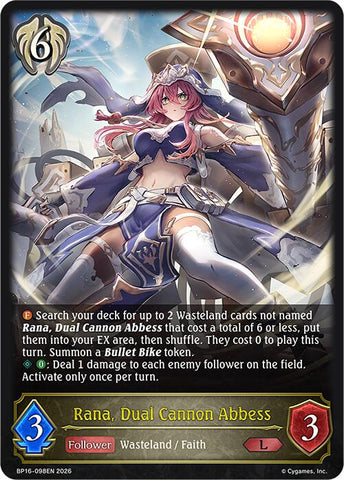 Rana, Dual Cannon Abbess (BP16-098EN) [Advent of Genesis]