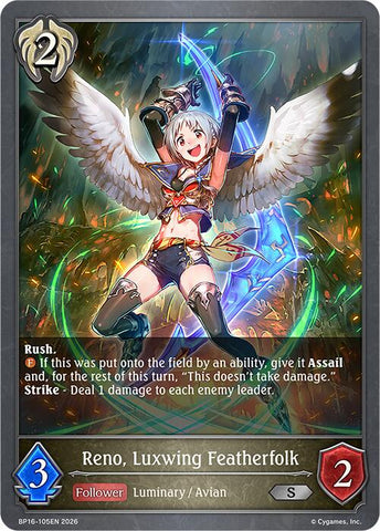 Reno, Luxwing Featherfolk (BP16-105EN) [Advent of Genesis]