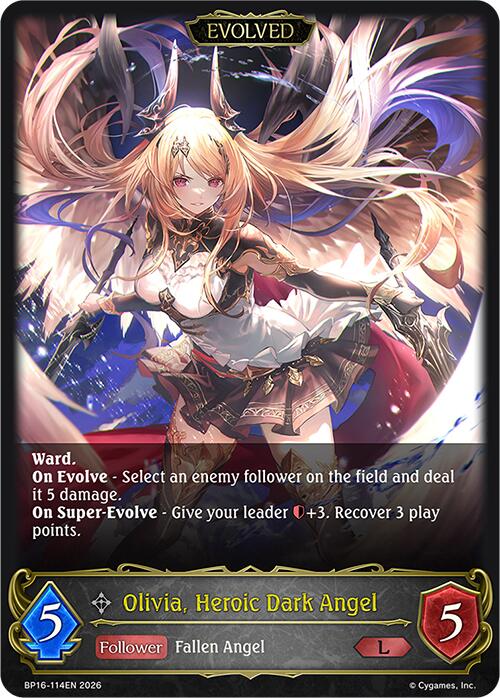Olivia, Heroic Dark Angel (Evolved) (BP16-114EN) [Advent of Genesis]