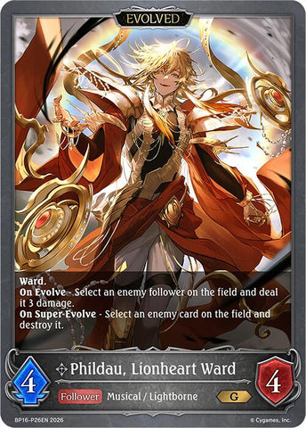 Phildau, Lionheart Ward (Evolved) - P26 (Foil) (BP16-P26EN) [Advent of Genesis]