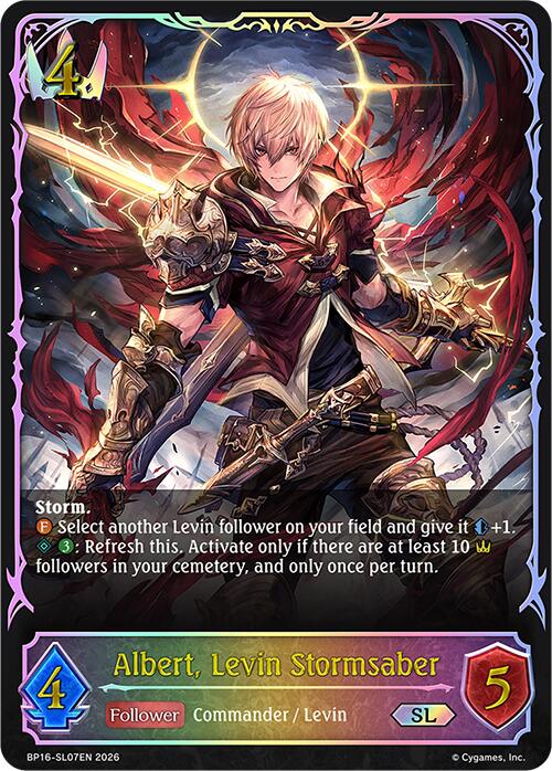 Albert, Levin Stormsaber (BP16-SL07EN) [Advent of Genesis]