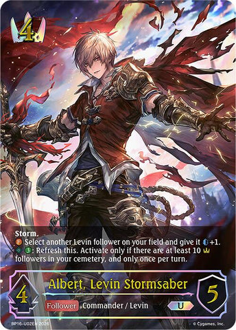 Albert, Levin Stormsaber (BP16-U02EN) [Advent of Genesis]