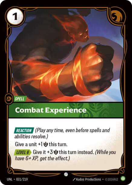 Combat Experience [UNL - 031/219]