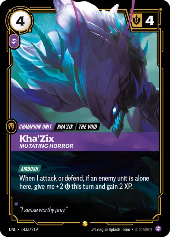 Kha'Zix - Mutating Horror (Alternate Art) [UNL - 143a/219]