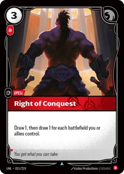Right of Conquest [UNL - 015/219]