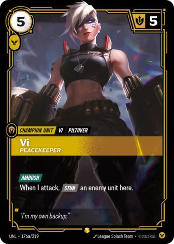 Vi - Peacekeeper (Alternate Art) [UNL - 176a/219]