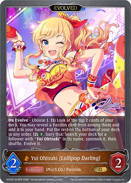 Yui Ohtsuki [Lollipop Darling] (Evolved) (ECP02-043EN) [THE IDOLM@STER CINDERELLA GIRLS]