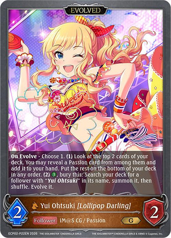 Yui Ohtsuki [Lollipop Darling] (Evolved) - P22EN (Foil) (ECP02-P22EN) [THE IDOLM@STER CINDERELLA GIRLS]