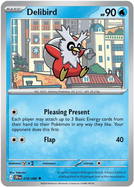 Delibird (018/086) [Mega Evolution: Chaos Rising]