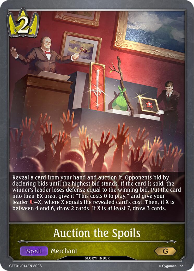 Auction the Spoils (GFE01-014EN) [Gloryfinder Events]