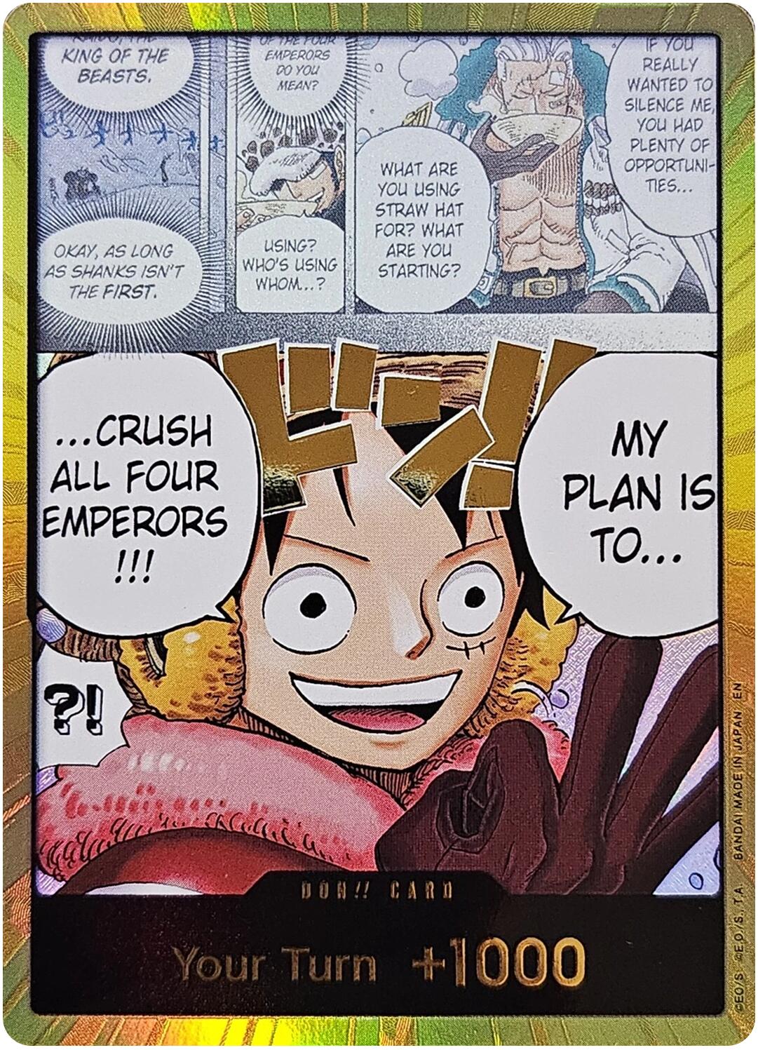 DON!! Card (Alternate Art) (Gold) [The World's Strongest Warriors]