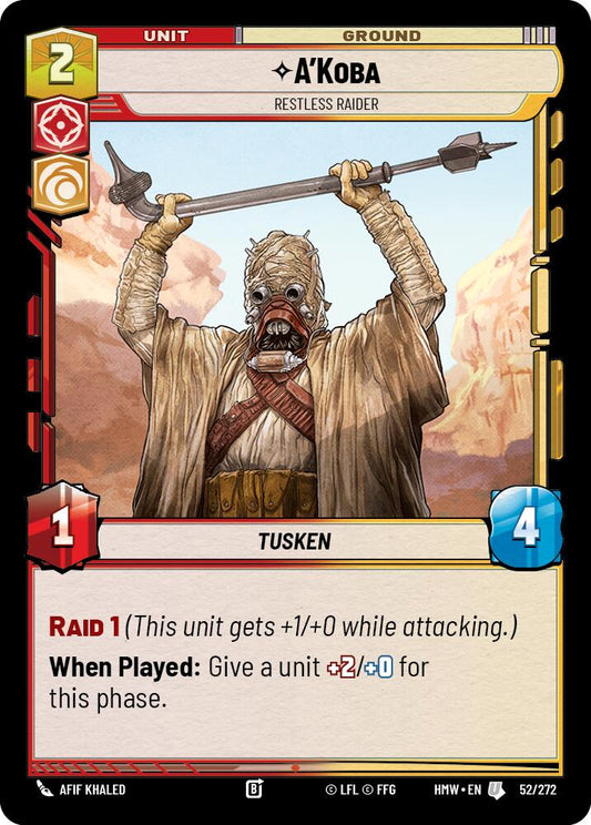 A'Koba - Restless Raider (52/272) (52/272) [Homeworlds]