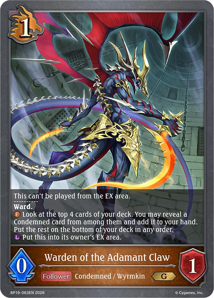 Warden of the Adamant Claw (BP19-063EN) [Eightfold Retribution]
