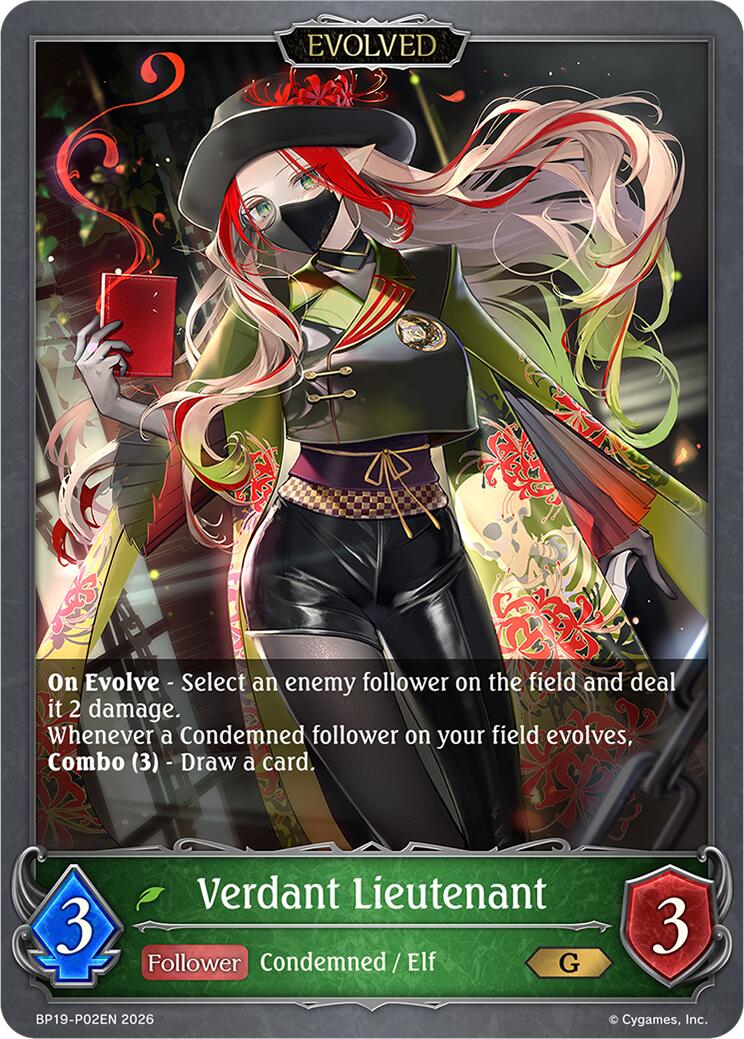 Verdant Lieutenant (Evolved) - P02EN (Foil) (BP19-P02EN) [Eightfold Retribution]