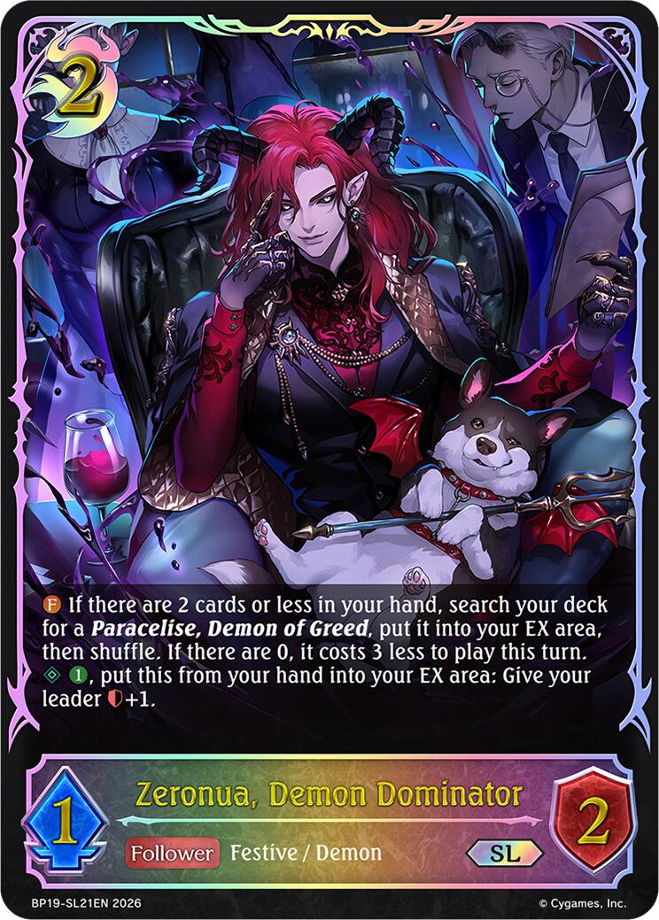 Zeronua, Demon Dominator - SL21EN (Foil) (BP19-SL21EN) [Eightfold Retribution]