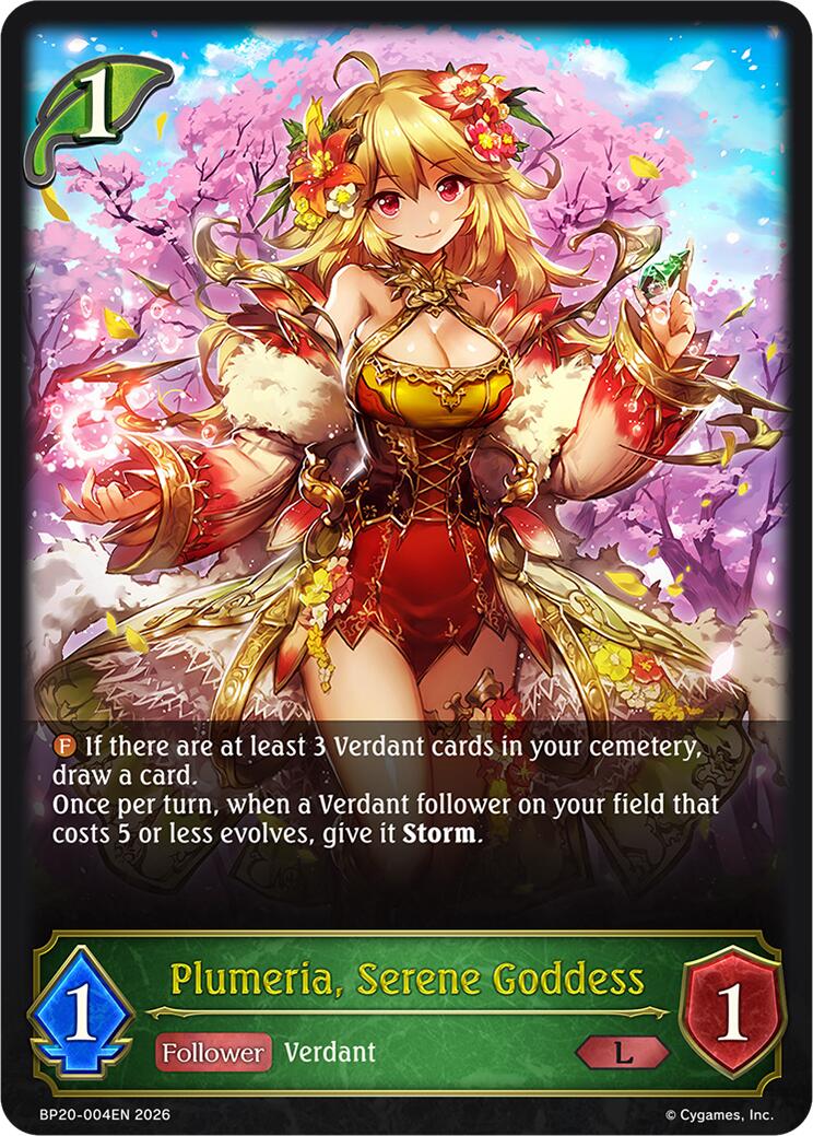 Plumeria, Serene Goddess (BP20-004EN) [Omens and Heirs]