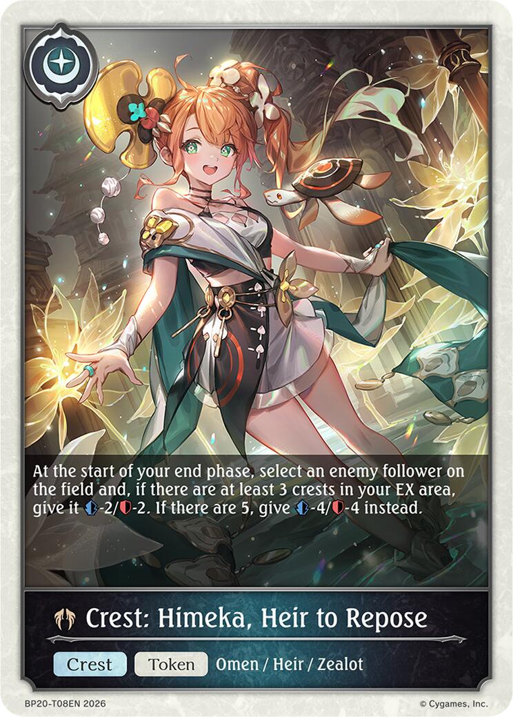 Crest: Himeka, Heir to Repose (BP20-T08EN) [Omens and Heirs]