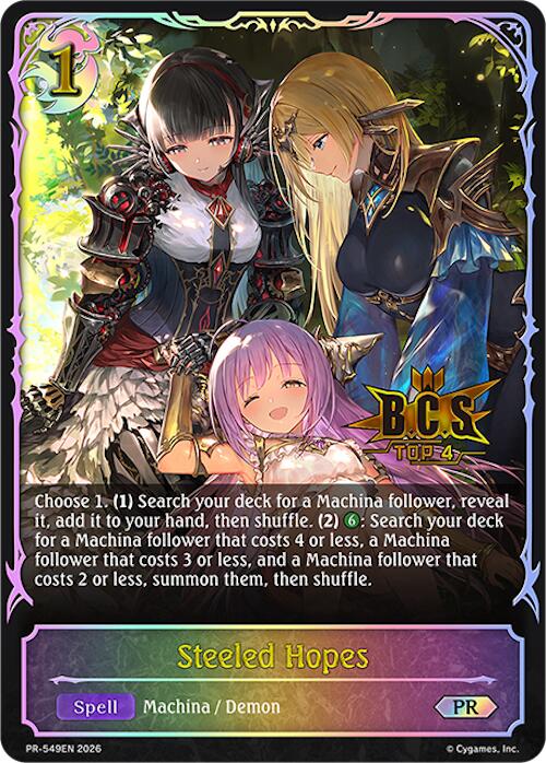 Steeled Hopes (PR-549) (PR-549EN) [Promotional Cards]