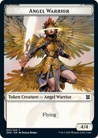 Angel Warrior // Copy Double-Sided Token [Zendikar Rising Tokens]