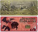 Dungeons & Dragons Animated Series Admit One Rollercoaster Ticket Limited Edition Metal Ticket