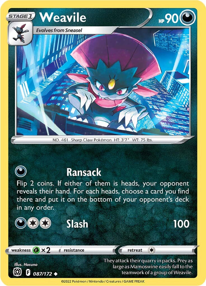 Weavile (087/172) [Sword & Shield: Brilliant Stars]