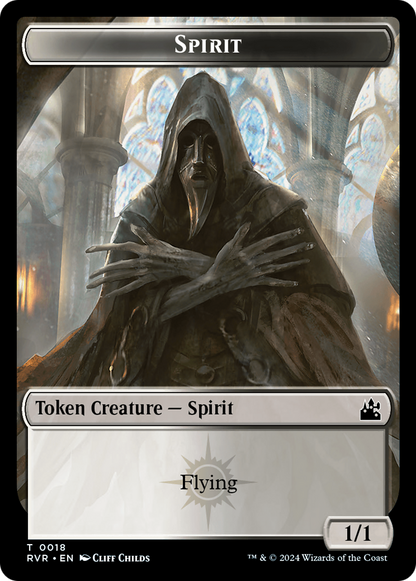 Spirit (0018) // Centaur Double-Sided Token [Ravnica Remastered Tokens]