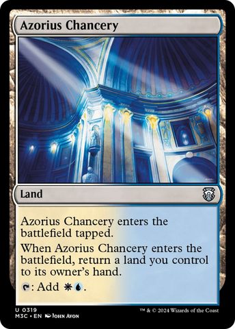 Azorius Chancery (Ripple Foil) [Modern Horizons 3 Commander]