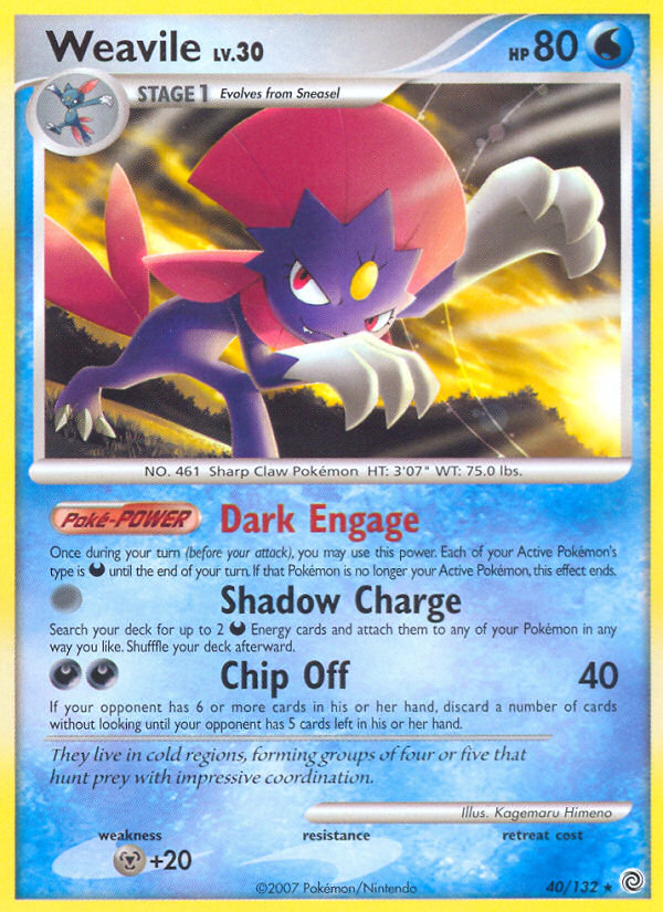 Weavile (40/132) [Diamond & Pearl: Secret Wonders]