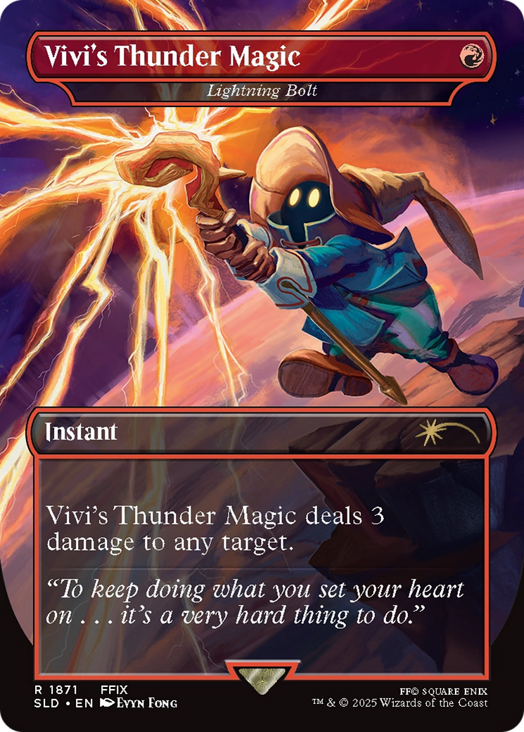 Vivi's Thunder Magic - Lightning Bolt (Rainbow Foil) [Secret Lair Drop Series]