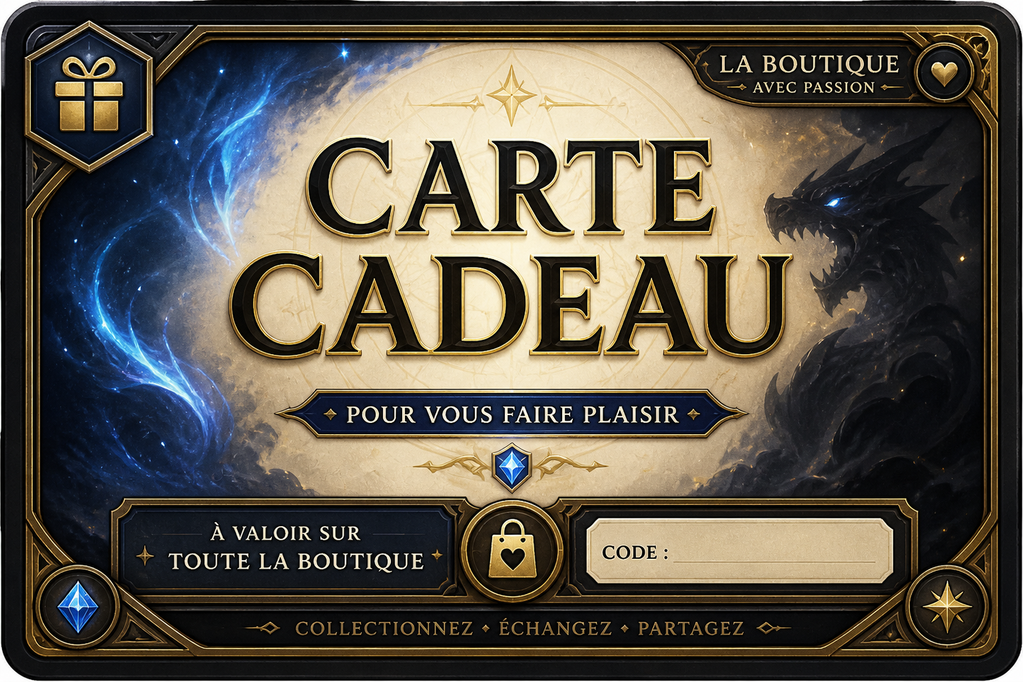 Carte-Cadeau de Boutique L'Artefact