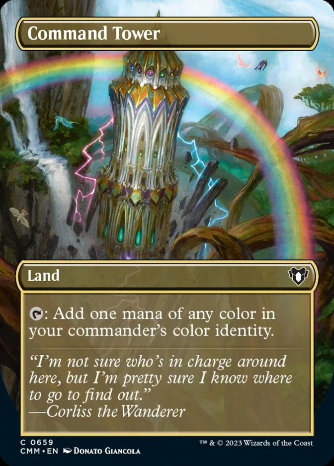 Command Tower (Borderless Alternate Art) [Commander Masters]