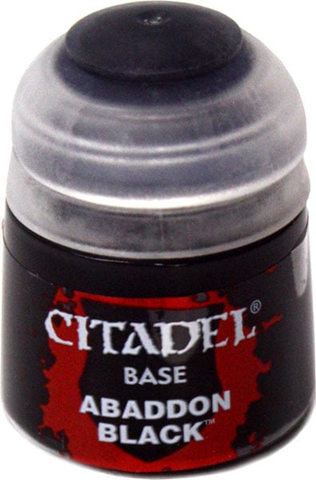 PAINT  # 21-25  -  CITADEL BASE - ABADDON BLACK
