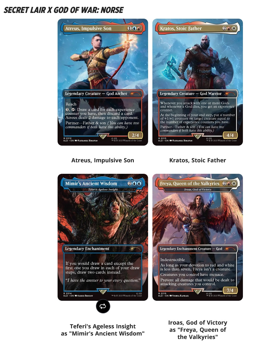 MTG SECRET LAIR PLAYSTATION SUPER DROP GOD OF WAR: REDEMPTION REGULAR
