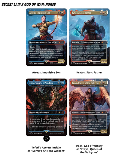 MTG SECRET LAIR PLAYSTATION SUPER DROP GOD OF WAR: REDEMPTION REGULAR