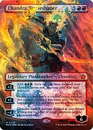 Chandra, Flameshaper (Borderless) (Mana Foil) [Foundations]