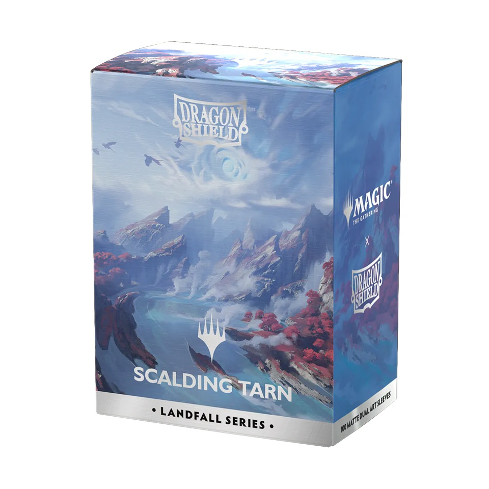 DRAGON SHIELD  -  MAGIC THE GATHERING : LANDFALL SERIES  -  STANDARD SIZE MATTE DUAL ART SLEEVES - SCALDING TARN (100)