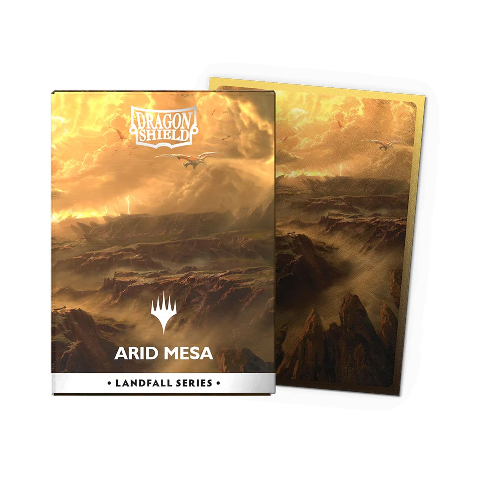 DRAGON SHIELD  -  MAGIC THE GATHERING : LANDFALL SERIES  -  STANDARD SIZE MATTE DUAL ART SLEEVES - ARID MESA