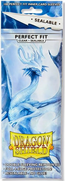 Dragon Shield Standard Size 100ct Inner Sleeves - Perfect Fit Sealable Clear