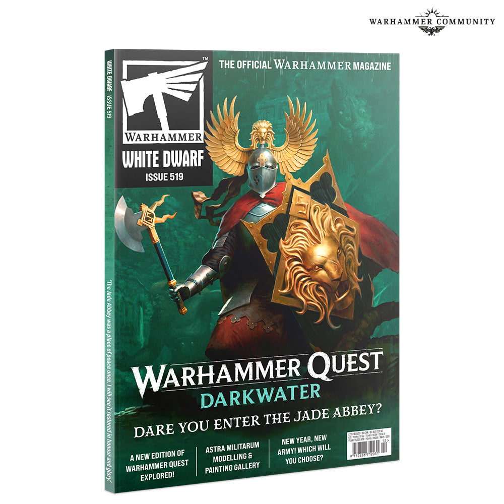 Couverture officielle de White Dwarf — numéro 519 (décembre 2025)